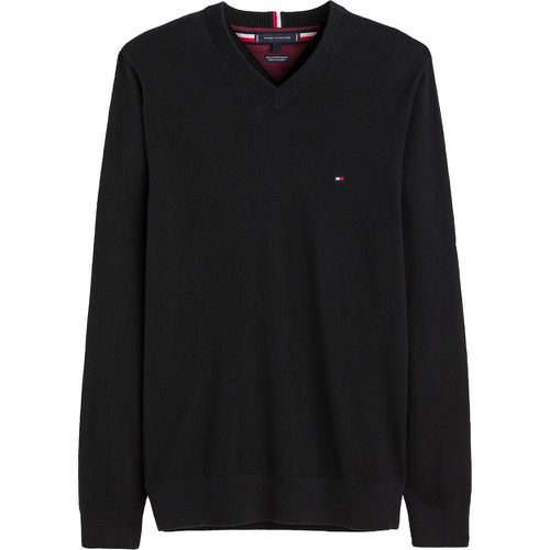 Pima Cotton/Cashmere Jumper with V-Neck - Tommy Hilfiger - Modalova