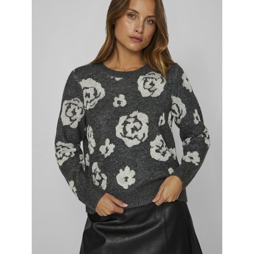 Floral Print Jumper in Fine Knit - Vila - Modalova