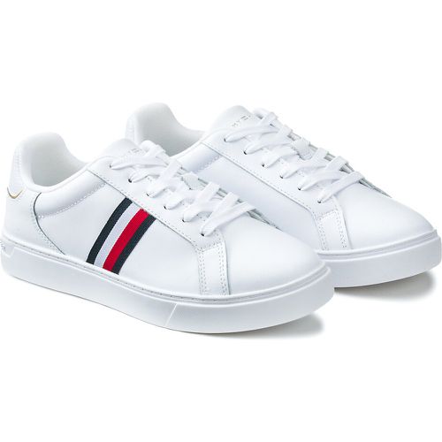 Essential Court Stripes Trainers in Leather - Tommy Hilfiger - Modalova