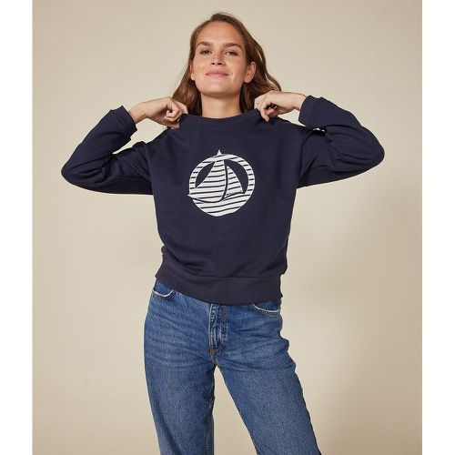 Logo Print Cotton Sweatshirt - PETIT BATEAU - Modalova