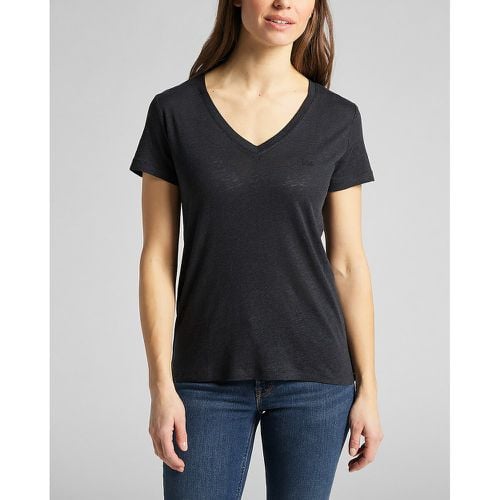 V-Neck T-Shirt with Short Sleeves - Lee - Modalova