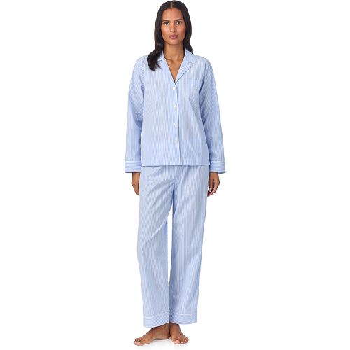 Striped Cotton Poplin Pyjamas with Long Sleeves - Lauren Ralph Lauren - Modalova