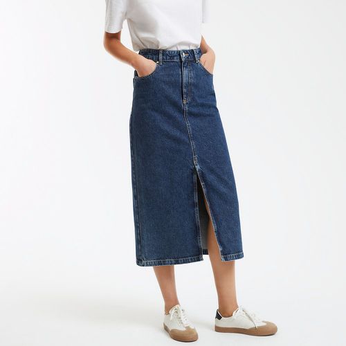 Straight Midaxi Skirt in Organic Cotton Denim - LA REDOUTE COLLECTIONS - Modalova