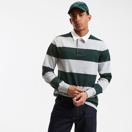 Striped Polo Shirt with Long Sleeves - LA REDOUTE COLLECTIONS - Modalova