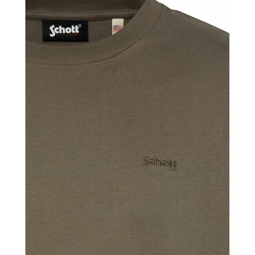 Heavyweight Cotton T-Shirt with Long Sleeves - Schott - Modalova