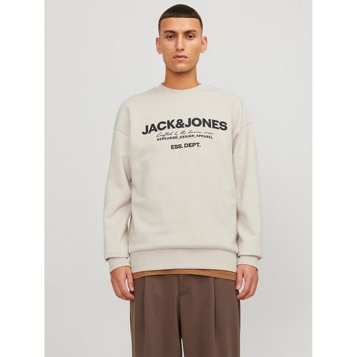 Logo Print Sweatshirt in Cotton Mix with Crew Neck - jack & jones - Modalova