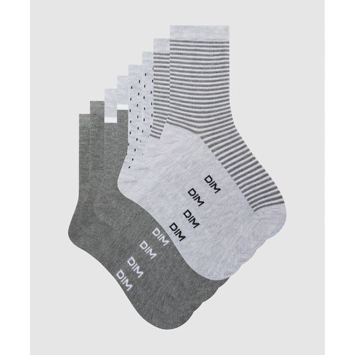 Pack of 4 Pairs of Detailed Crew Socks - Dim - Modalova