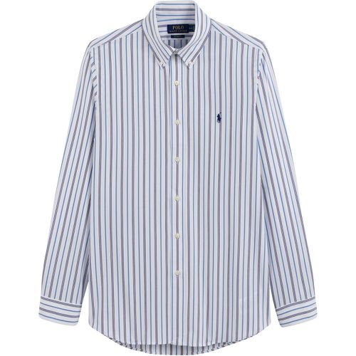 Striped Embroidered Logo Shirt in Cotton Poplin and Regular Fit - Polo Ralph Lauren - Modalova