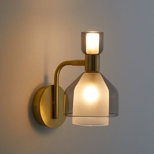 Amoris Brass-Plated Metal and Smoked Glass Wall Light - LA REDOUTE INTERIEURS - Modalova