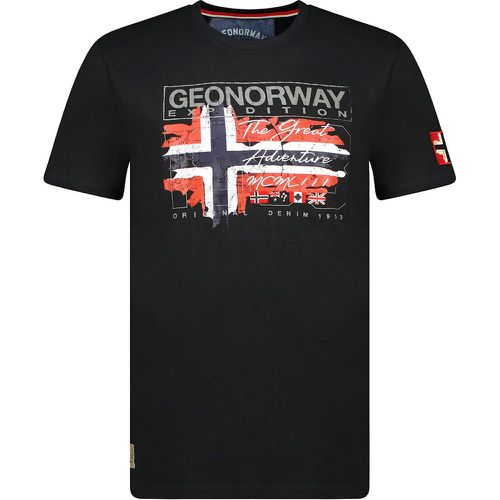 Jrusty Printed T-Shirt with Short Sleeves - geographical norway - Modalova