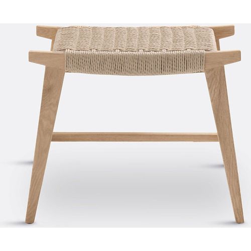 Kioto Oak and Woven Braided Stool - LA REDOUTE INTERIEURS - Modalova