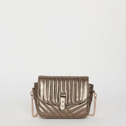 Servane Matelassé Foil Flap Bag in Quilted Leather - PETITE MENDIGOTE - Modalova