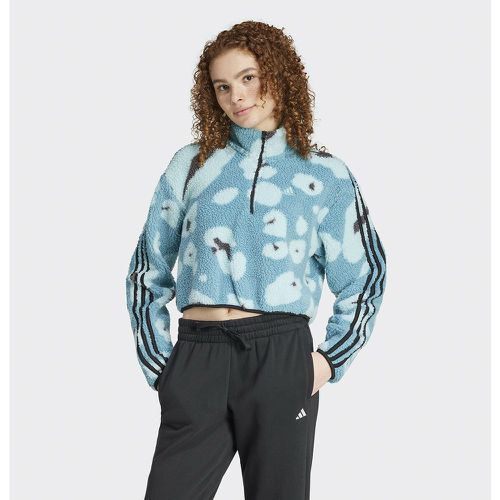 Essentials 3-Stripes Cropped 1/4 Zip Sweatshirt - ADIDAS SPORTSWEAR - Modalova