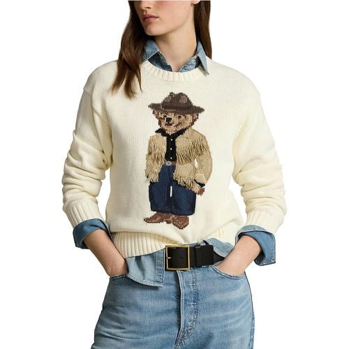 Cotton Polo Bear Jumper with Crew Neck - Polo Ralph Lauren - Modalova