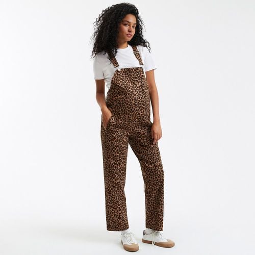 Animal Print Maternity Dungarees in Organic Cotton - LA REDOUTE COLLECTIONS - Modalova