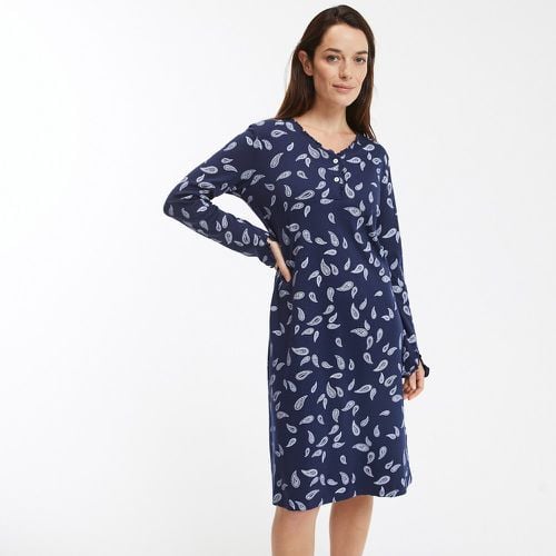 Printed Ruffled Nightdress in Cotton Mix - Anne weyburn - Modalova