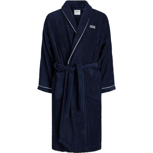 Embroidered Logo Cotton Bathrobe - jack & jones - Modalova