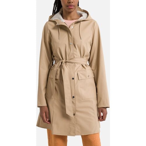 Curve W Windproof Trench Coat with Tie Waist and Zip - Rains - Modalova