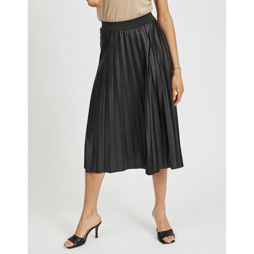 Pleated Midaxi Skirt in Satin Effect - Vila - Modalova