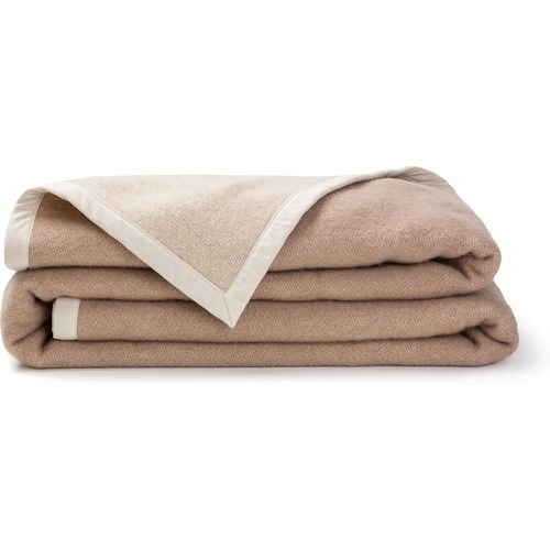 Morzine Two-Tone 100% Wool Blanket - LA REDOUTE INTERIEURS - Modalova