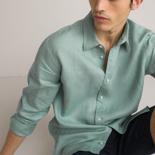 Signatures - Linen Regular Fit Shirt with Long Sleeves - LA REDOUTE COLLECTIONS - Modalova