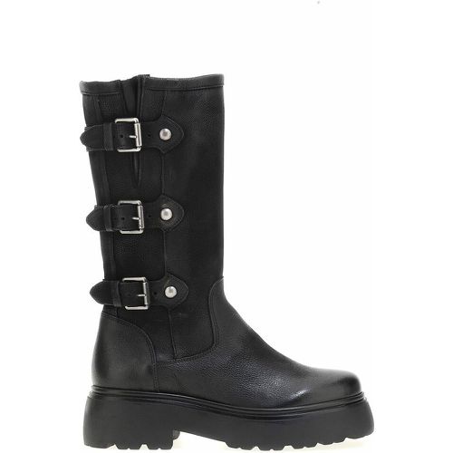 Leather Biker Calf Boots - MJUS - Modalova