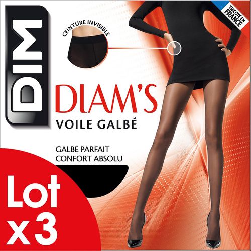 Pack of 3 Diam's 22 Denier Voile Shaping Tights - Dim - Modalova