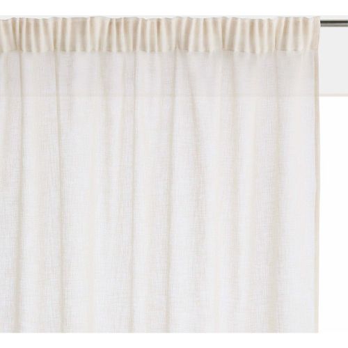 Nyong Linen-Effect Radiator Curtain with Gathered Braid - LA REDOUTE INTERIEURS - Modalova