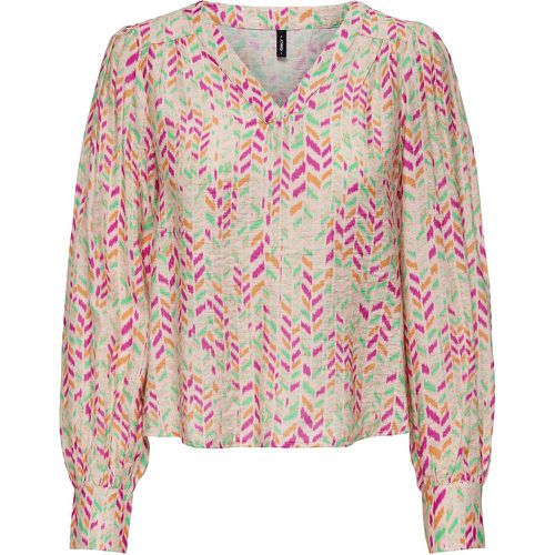 Printed V-Neck Blouse - Only - Modalova