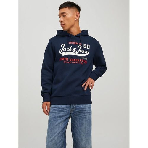 Logo Print Hoodie in Cotton Mix - jack & jones - Modalova