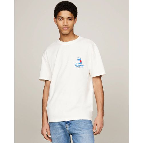 Cotton Regular Fit T-Shirt with Logo Front and Back - Tommy Jeans - Modalova