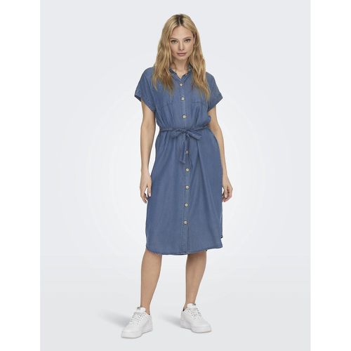 Midi Shirt Dress with Tie-Waist - Only - Modalova