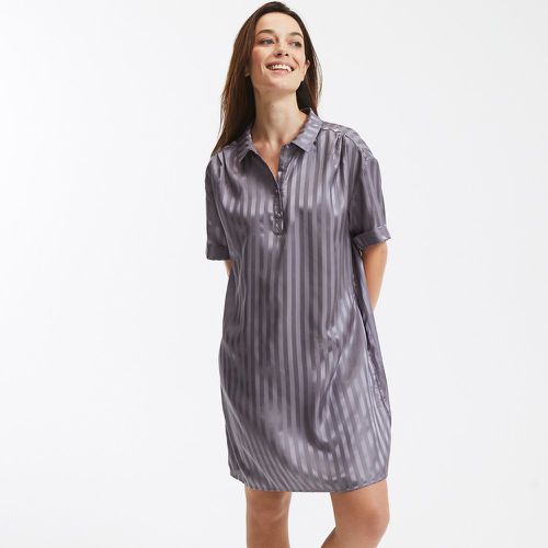 Striped Satin Nightshirt with Short Sleeves - LA REDOUTE COLLECTIONS - Modalova