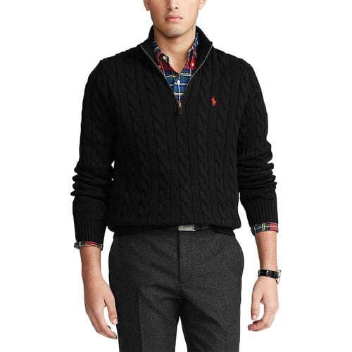 Cotton Half-Zip Jumper in Cable Knit - Polo Ralph Lauren - Modalova