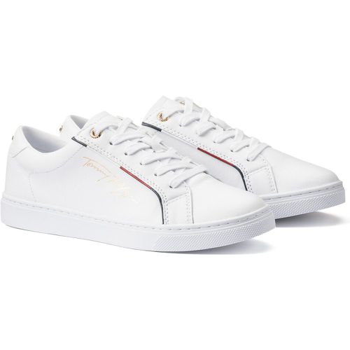 TH Signature Leather Trainers - Tommy Hilfiger - Modalova