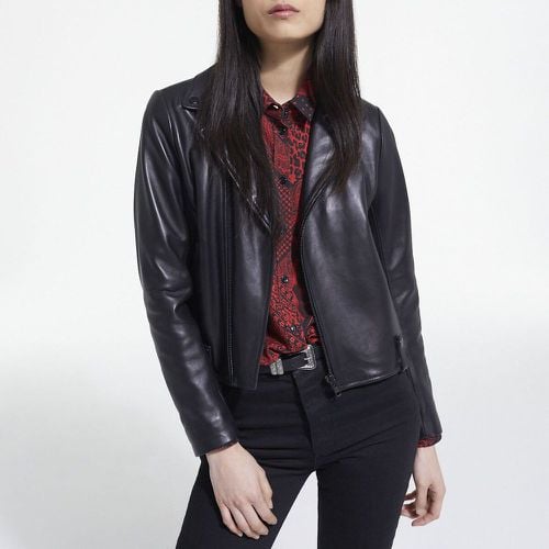 Leather Short Biker Jacket - THE KOOPLES - Modalova