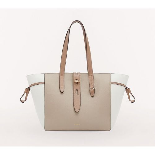 Net Tote Bag in Two-Tone Leather, Medium - FURLA - Modalova