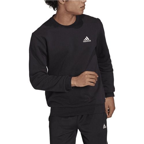 Essentials Fleece Sweatshirt with Embroidered Logo and Crew Neck in Cotton Mix - ADIDAS SPORTSWEAR - Modalova