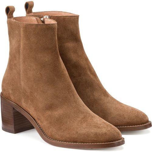 Signatures Suede Ankle Boots with Block Heel - LA REDOUTE COLLECTIONS - Modalova