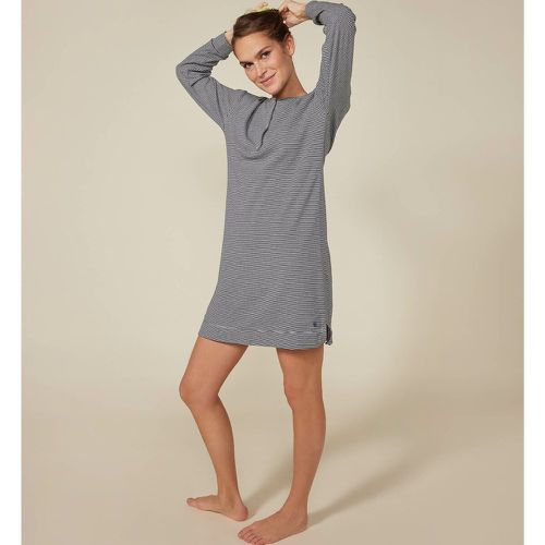 Striped Cotton Nightshirt with Long Sleeves - PETIT BATEAU - Modalova