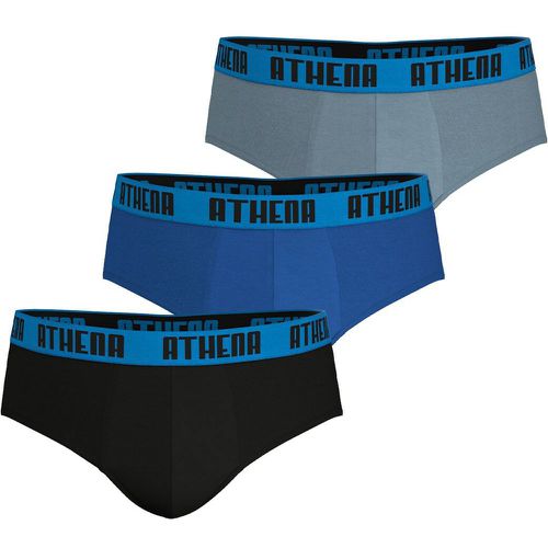 Pack of 3 Basic Color Cotton Briefs - Athena - Modalova