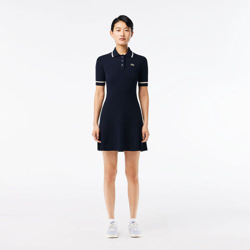 Fit & Flare Polo Dress in Fine Ribbed Knit - Lacoste - Modalova