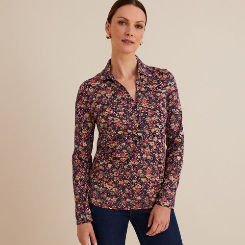 Cotton Mix Polo Shirt in with Long Sleeves - Anne weyburn - Modalova