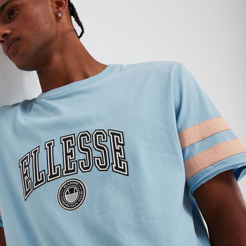 Large Logo Print T-Shirt in Cotton with Short Sleeves - Ellesse - Modalova