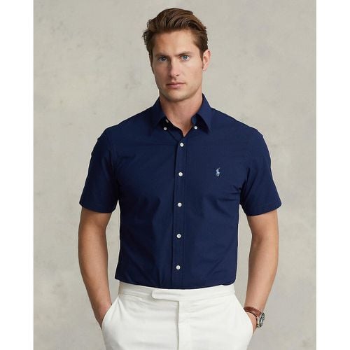 Stretch Cotton Poplin Shirt in Slim Fit with Short Sleeves - Polo Ralph Lauren - Modalova