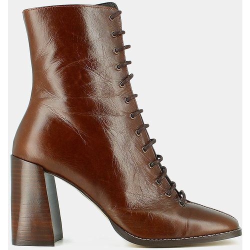 Vandelle Ankle Boots in Distressed Leather with Laces - JONAK - Modalova