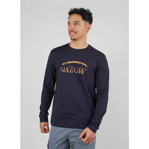 Logo Print Cotton T-Shirt with Long Sleeves - Oxbow - Modalova