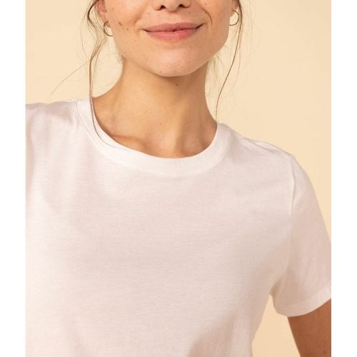 Le Droit Cotton T-Shirt with Short Sleeves and Crew Neck - PETIT BATEAU - Modalova