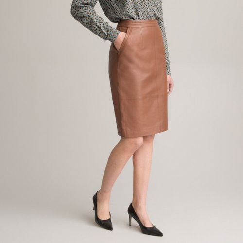 Mid-Length Straight Skirt in Leather - Anne weyburn - Modalova