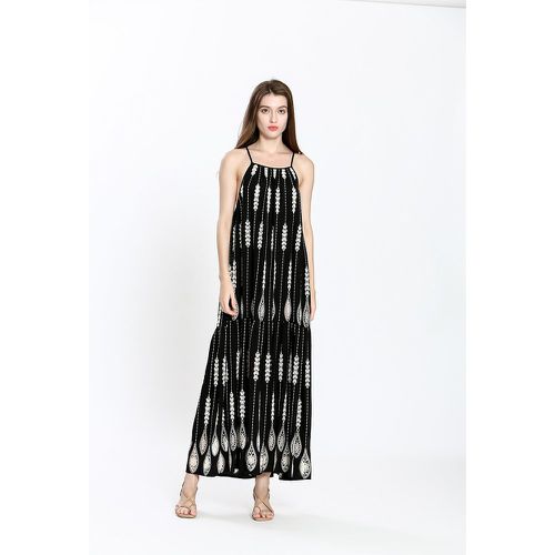 Embroidered Maxi Slip Dress - SEE U SOON - Modalova